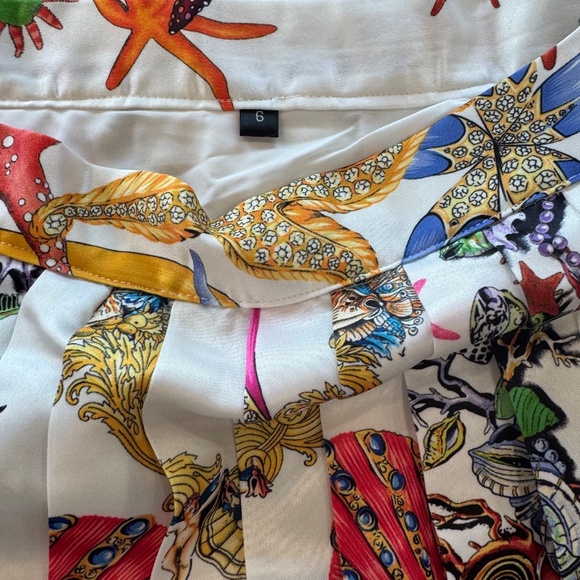 BurryCo Beach Tropical Skirt and blouse Top  Set Xsm-Sm  4 or 6 - Picture 4 of 11